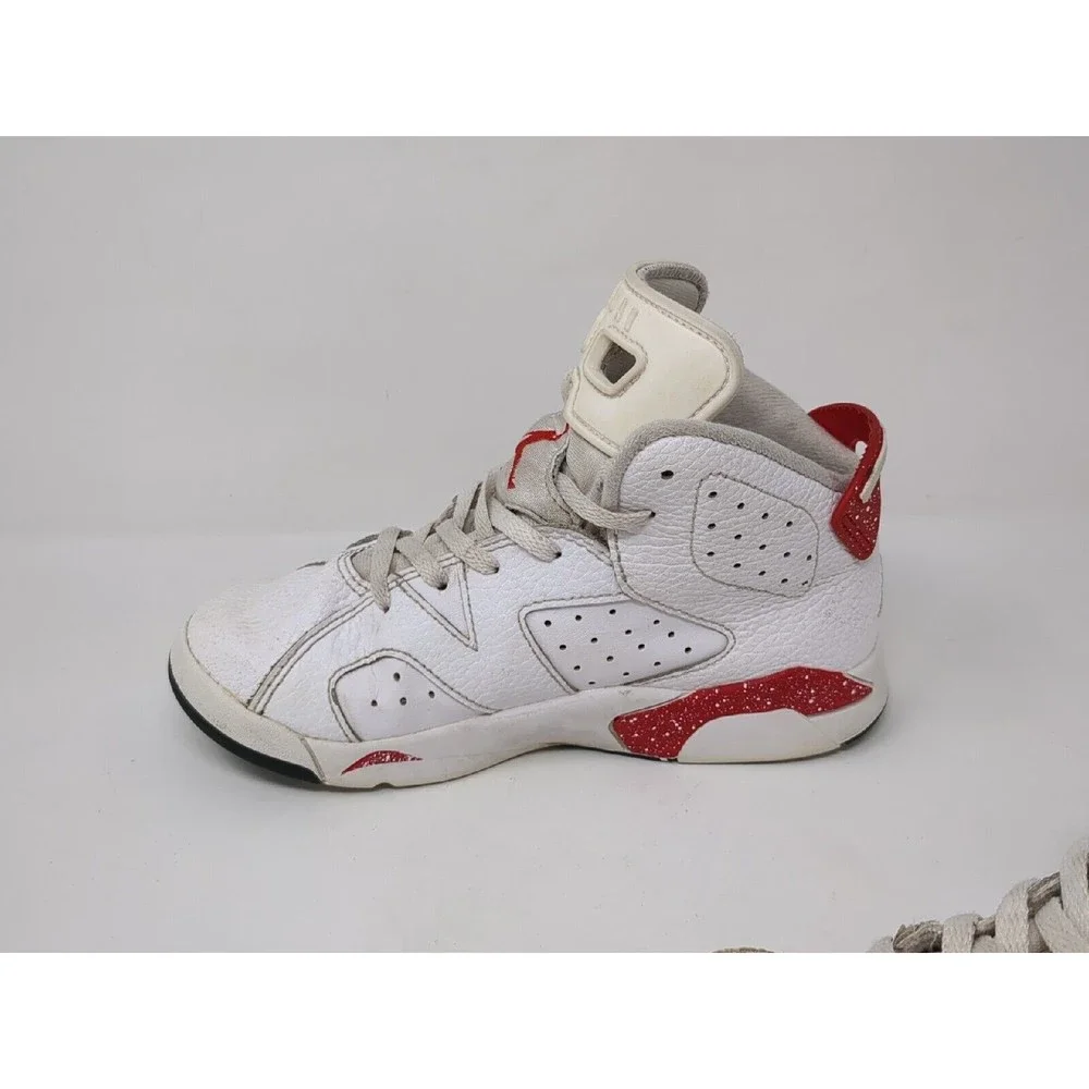 Nike Air Jordan‎ 6 Retro Red PS Size 1Y Oreo White University DV3605-162 Shoe